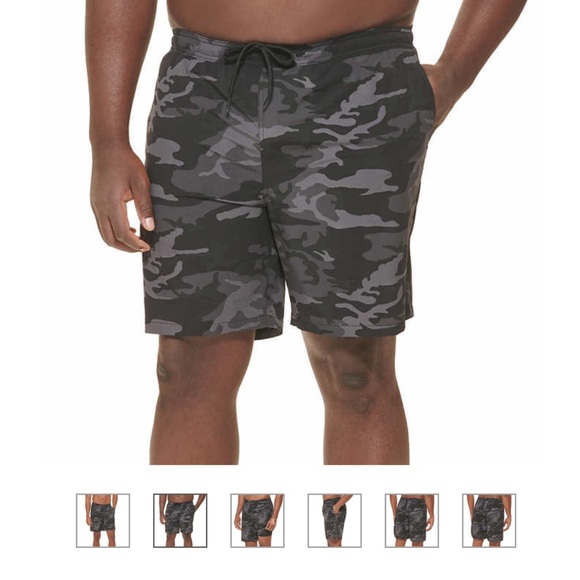 Kirkland Signature Men's Swim Shorts, Black Camouflage - Picture 5 of 12